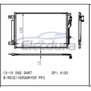 55111484AC Dodge Dart 2013-2016 A/C Condenser