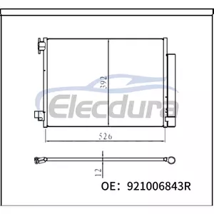 921006843R Nissan Micra 2016+ A/C Condenser