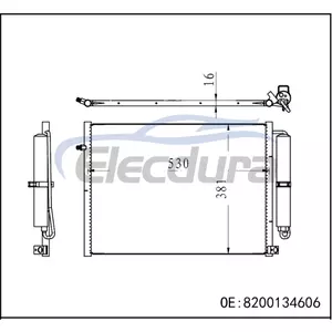8200134606 Renault Clio III Grand Modus 2004-2014 A/C Condenser