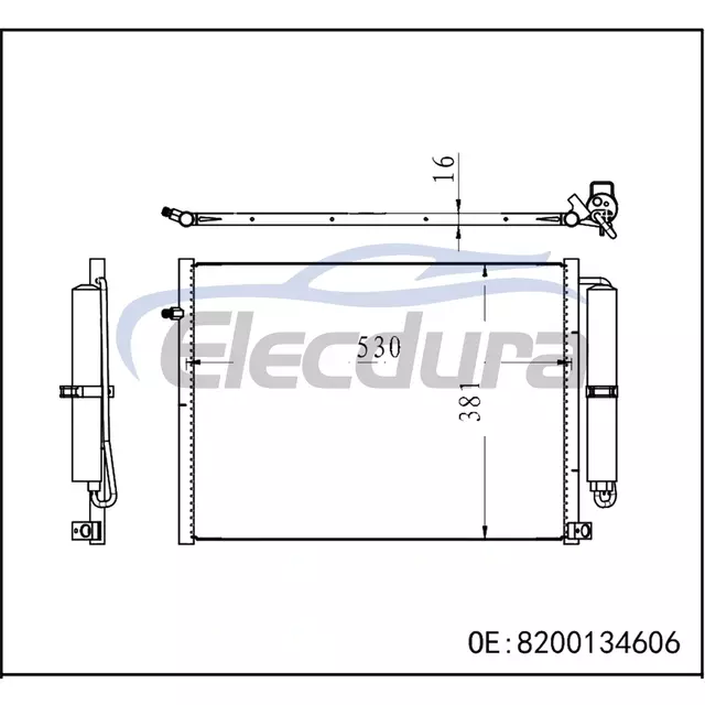 8200134606 Renault Clio III Grand Modus 2004-2014 A/C Condenser