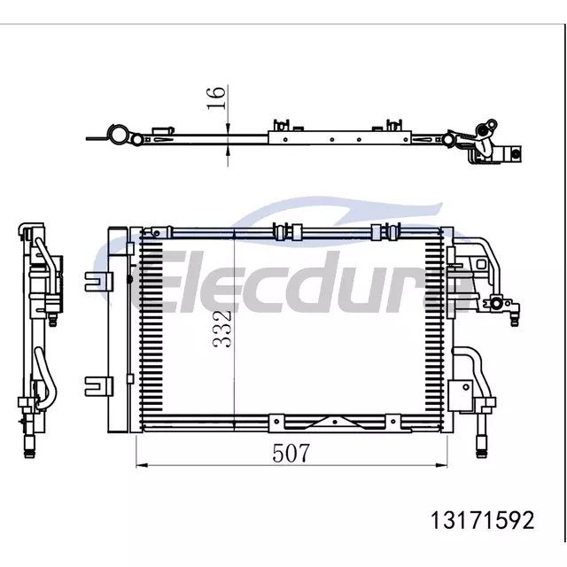 13171592 Opel Zafira B A05 2005-2006 A/C Condenser