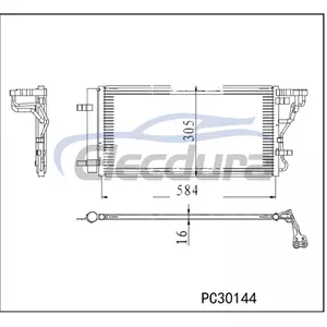 97606J9220 Hyundai Kona 2018-2021 A/C Condenser Assembly 16mm Core