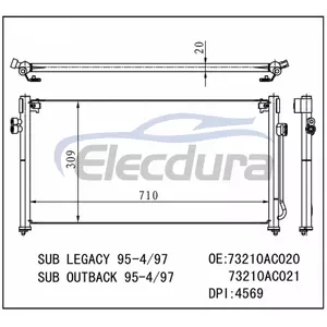 73210AC020 Subaru Legacy 1995-1997 A/C Condenser