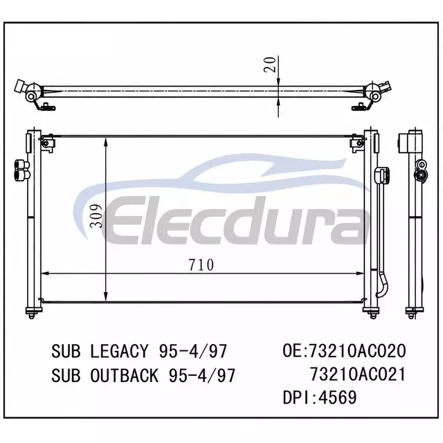 73210AC020 Subaru Legacy 1995-1997 A/C Condenser