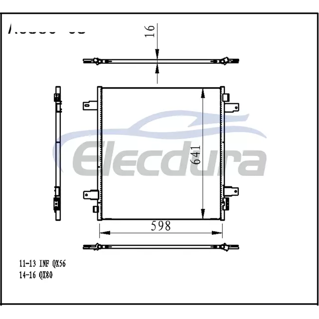 921101LA0A Infiniti QX56 2011-2013 Klima Kondenser Grubu