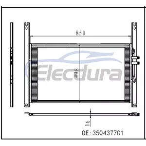 3504377C1 International 9200 Series 1999-2002 A/C Condenser