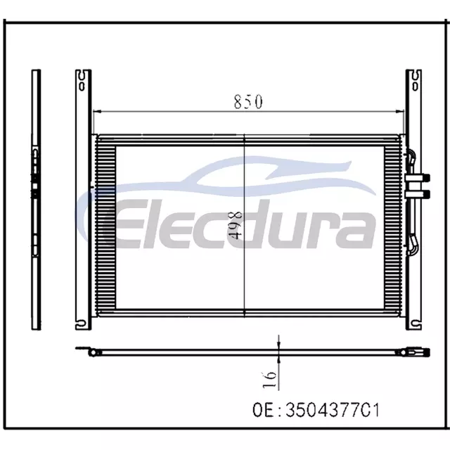3504377C1 International 9200 Series 1999-2002 A/C Condenser