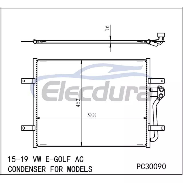 5QE816411K Volkswagen E-Golf 2015-2019 Condensator A/C