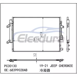 68399028AB Jeep Cherokee 2019-2023 A/C Condenser