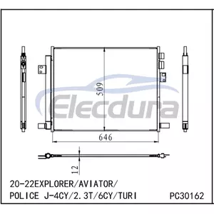 L1MZ19712AD Ford Explorer 2020-2022 A/C Condenser Assembly