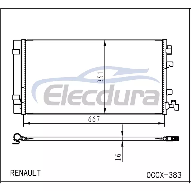 92100-0005R Renault L305 L30h 2010+ A/C Condenser