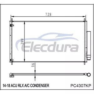 80110TY2003 Honda Acu Rlx 2014-2018 A/C Condenser