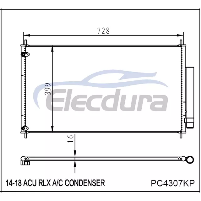 80110TY2003 Honda Acu Rlx 2014-2018 A/C kondenz&aacute;tor