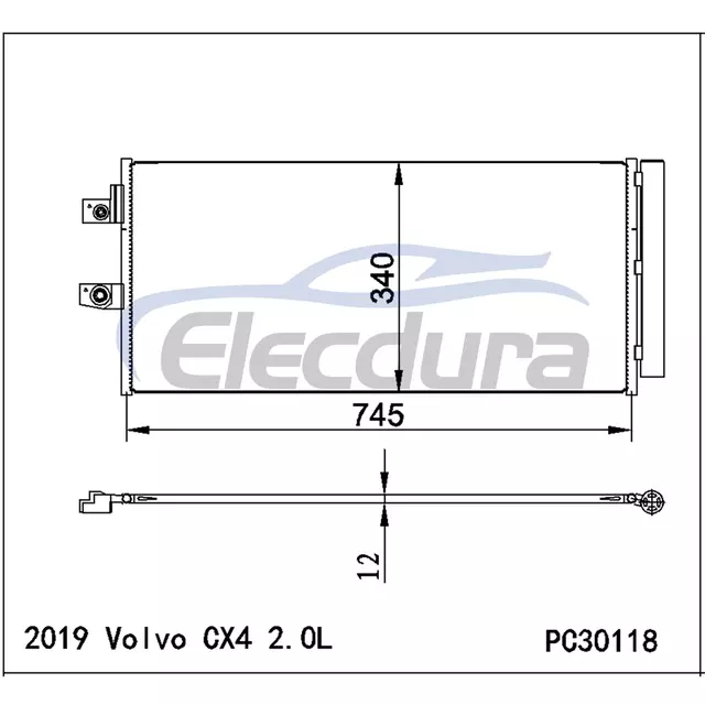 31439781 Volvo Xc40 2019+ 2.0LA/C kondenz&aacute;tor