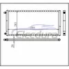 Universal A/C Condenser 595 &times; 285 &times; 20 mm