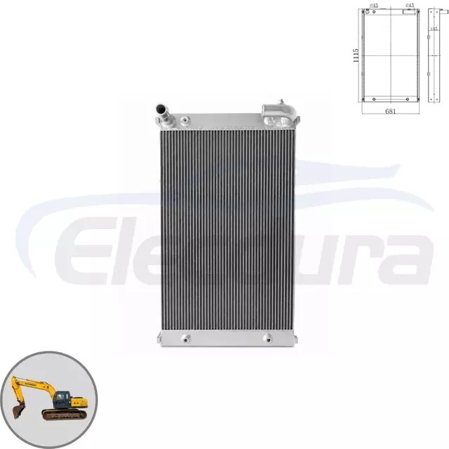 Hyundai R210-9 hidraulika olajhűtő 11N6-43031 nagykereskedelmi besz&aacute;ll&iacute;t&oacute;