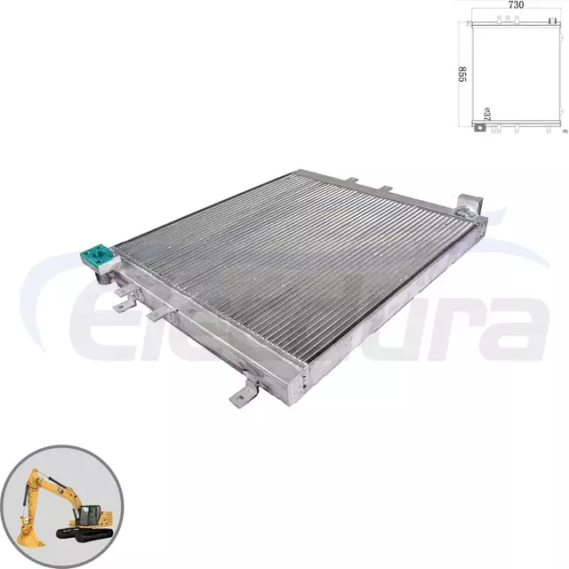 Caterpillar E320C hydraulic oil cooler 196-8184 core view for wholesale suppliers and bulk order distributors