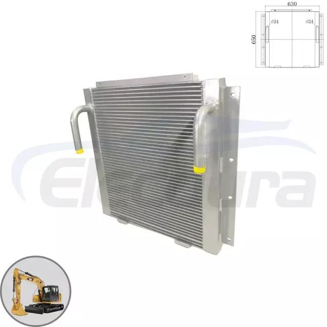 Tampilan inti pendingin oli hidrolik Caterpillar E120B 099-4702 untuk pemasok grosir dan distributor pesanan massal.