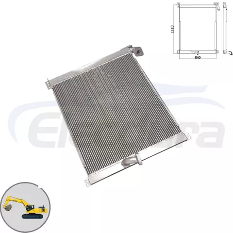 Komatsu PC300-6 PC350-6 hydraulic oil cooler 207-03-61110 core view for wholesale suppliers and bulk order distributors.