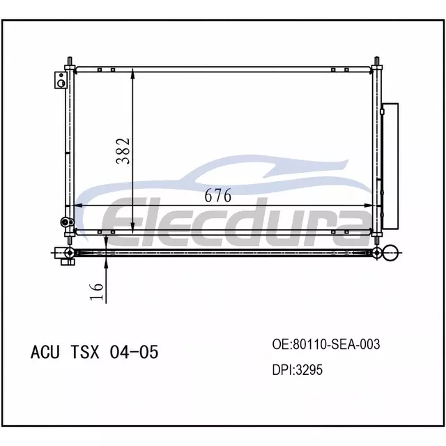 80110SEA003 Honda Acu Tsx 2004-2005 Συμπυκνωτής A/C