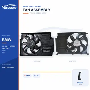 Radiator Cooling Fan Assembly for BMW F49 / F45 600W 17427646410 Bulk Supply