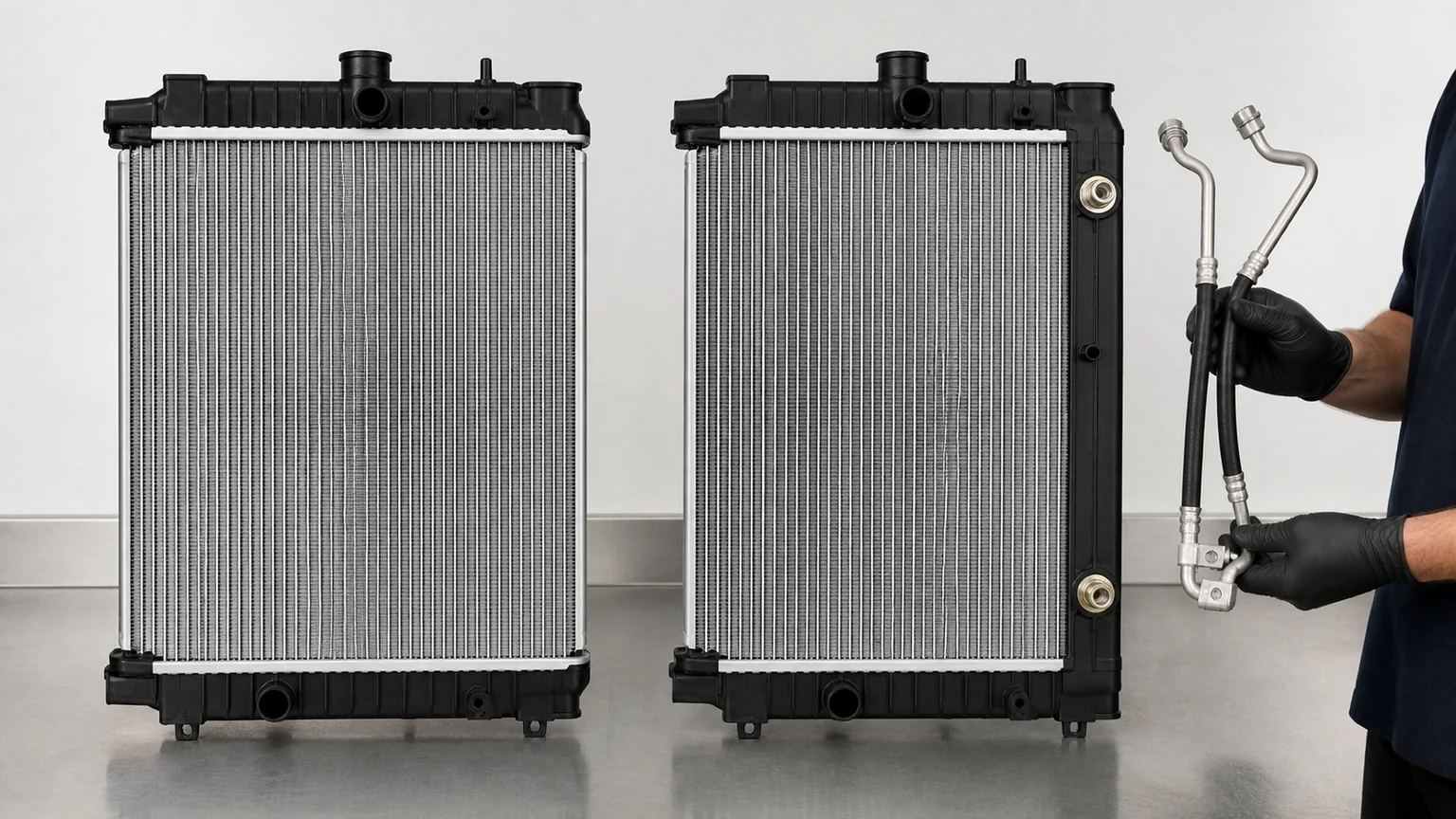 Manual and automatic transmission radiator connection differences