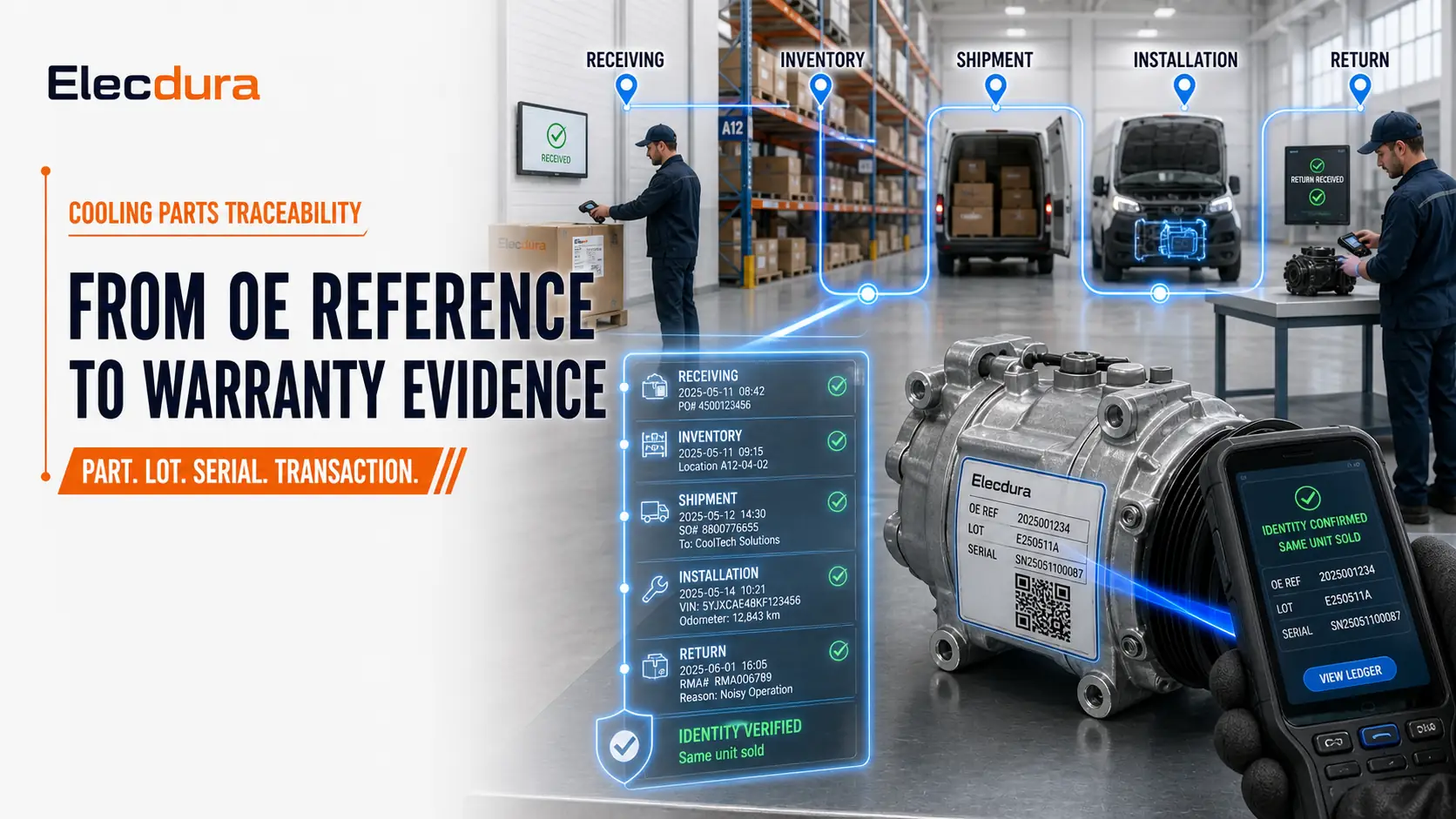 Cooling Parts Traceability: OE Reference, Lot Control, and QR Evidence for Warranty Claims