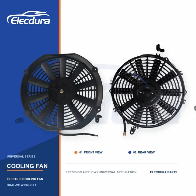Kipas Pendingin Radiator Universal 12 Inci Pisau Lurus 120W Grosir