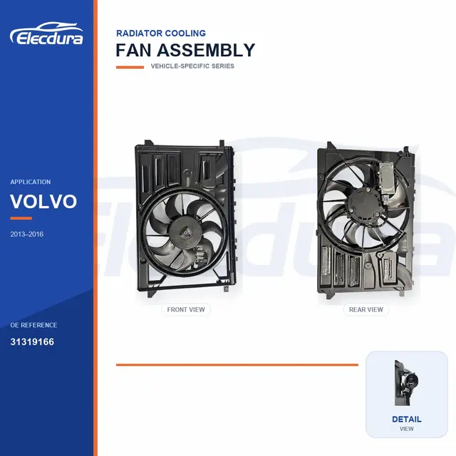 Radiator Cooling Fan Assembly for Volvo V40 31319166 Bulk Supply