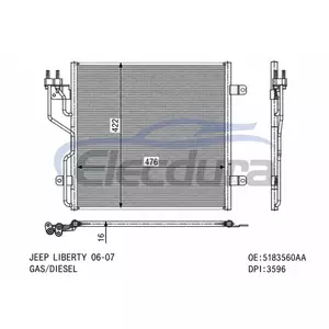 5183560AA Jeep Liberty 2006-2007 A/C Condenser