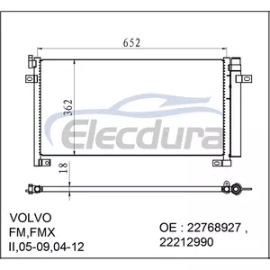 22768927 Volvo Fm 2005-2009 A/C Condenser