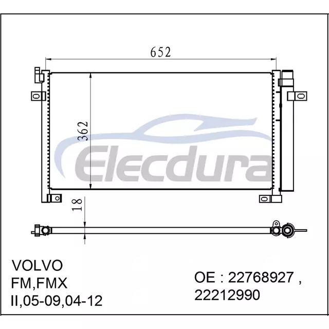 22768927 Volvo Fm 2005-2009 A/C Condenser