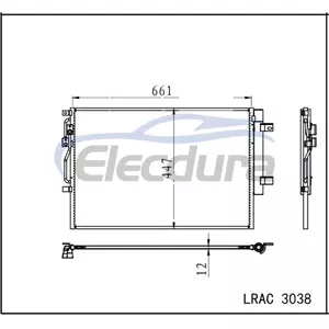 301000058AA Chery Tiggo 8 Pro 2021+ A/C Condenser Assembly 12mm Core