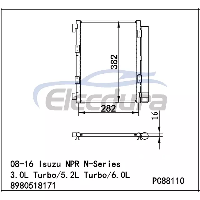 8980518171 Isuzu NPR 2008-2016 A/C Condenser