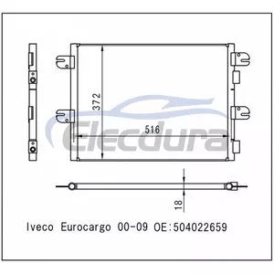 504022659 Iveco Eurocargo 2000-2009 A/C Condenser