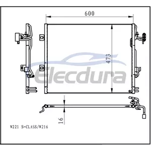 221 500 01 54 Mercedes-Benz S-Class W221 2005+ A/C Condenser