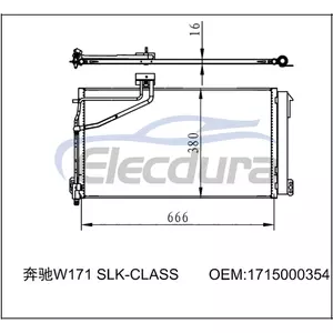 A1715000354 Mercedes-Benz Mercedes Slk-Class W171 2004-2012 A/C Condenser