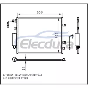 92100EZ30A Nissan Titan-Regular 2017-2018 A/C Condenser