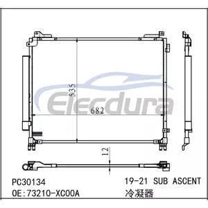 73210XC00A Subaru Ascent 2019-2025 A/C Condenser