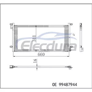 99487944 Iveco Daily 1999-2006 A/C Condenser