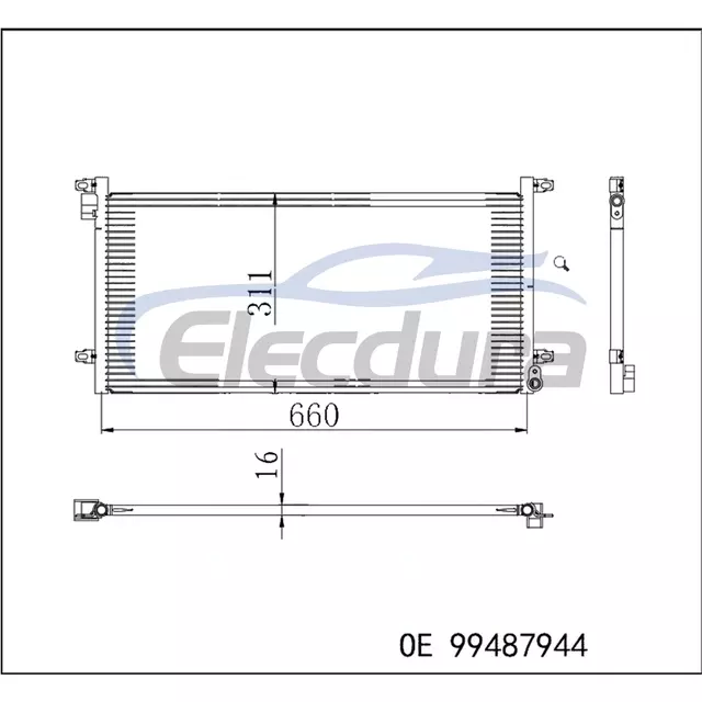 99487944 Iveco Daily 1999-2006 A/C Condenser