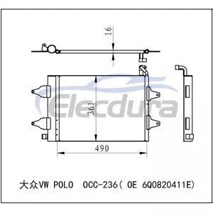 351301531 Volkswagen Polo 1995-2006 A/C Condenser