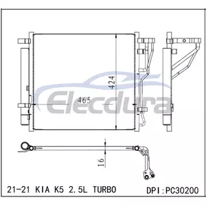 97606-L3300 Kia K5 Turbo 2021+ 2.5LA/C Condensator