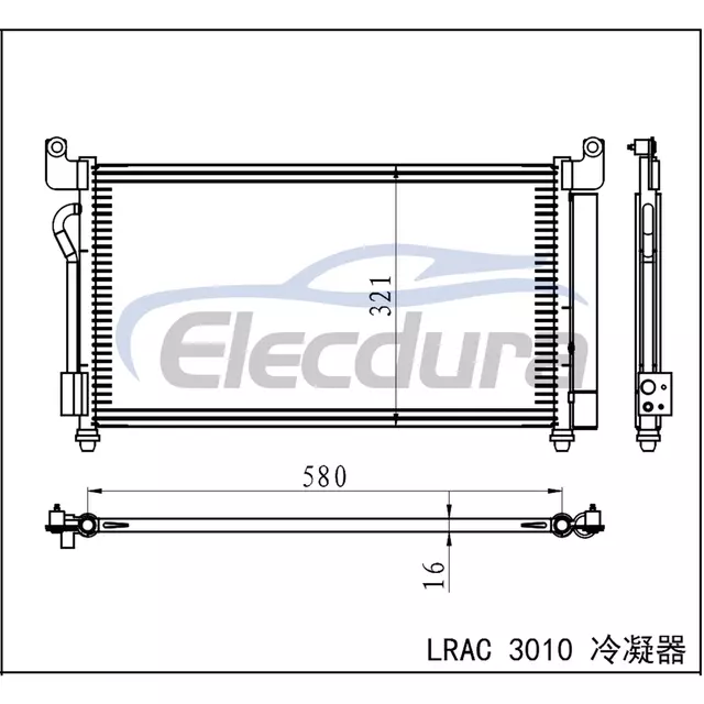 S188105010 Chery Indis S18d X1 2010+ A/C Condenser