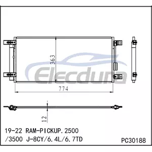 68322495AB Dodge Ram-Pickup 2500 2019-2022 A/C Condenser