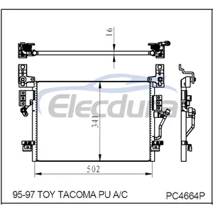 8846104020 Toyota Toy Tacoma Pu 1995-1997 A/C Condenser