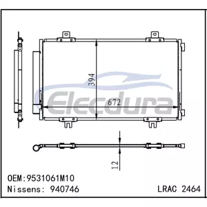 9531061M10 Suzuki Sx4 S-Cross Jy 2016+ Condensator A/C