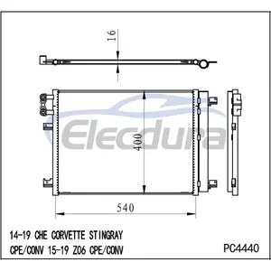 20979403 Chevrolet Corvette Stingray 2014-2019 A/C Condenser