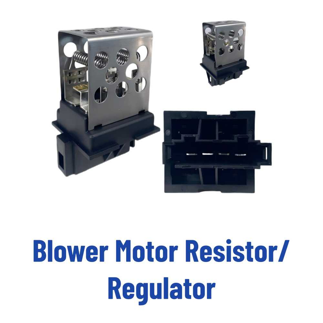 Blower motor resistors and regulators for vehicle HVAC fan speed control