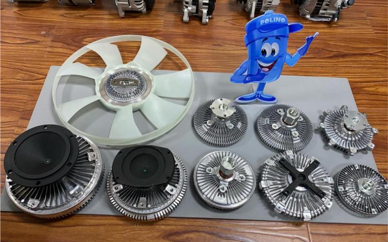 Fan clutch product range displayed for pre-shipment confirmation